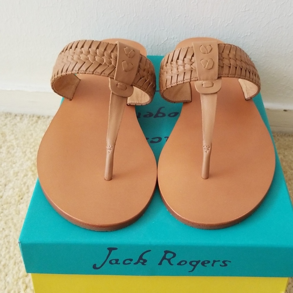 NIB jack Rogers tinsley demi wedge sandals